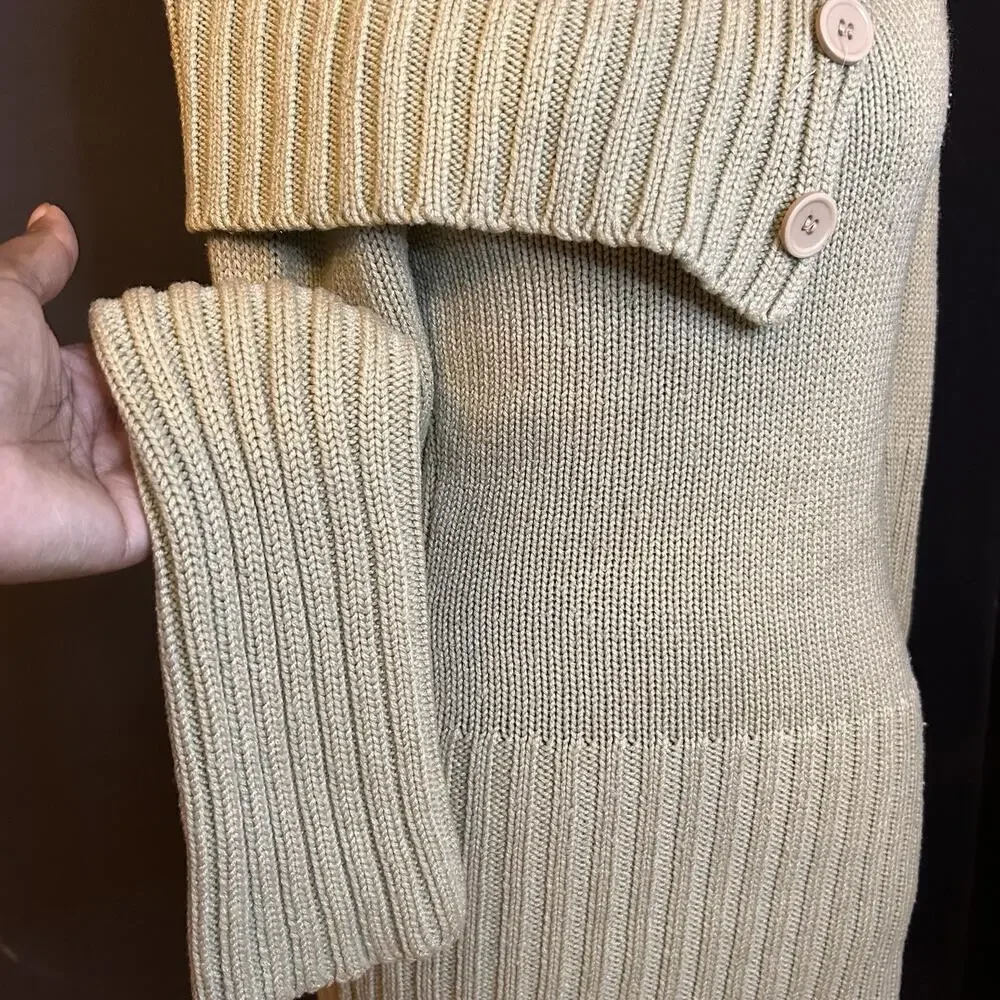 Y2K Chesley Knitted Off-the-shoulder Sweater with Buttons #Knitwear Size Small - Picture 3 of 5
